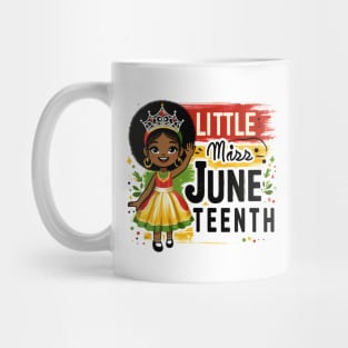 Little Miss Juneteenth African American Melanin Princess Pun Mug